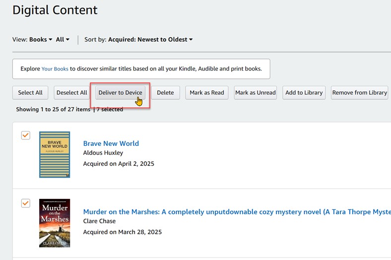 how to download kindle books