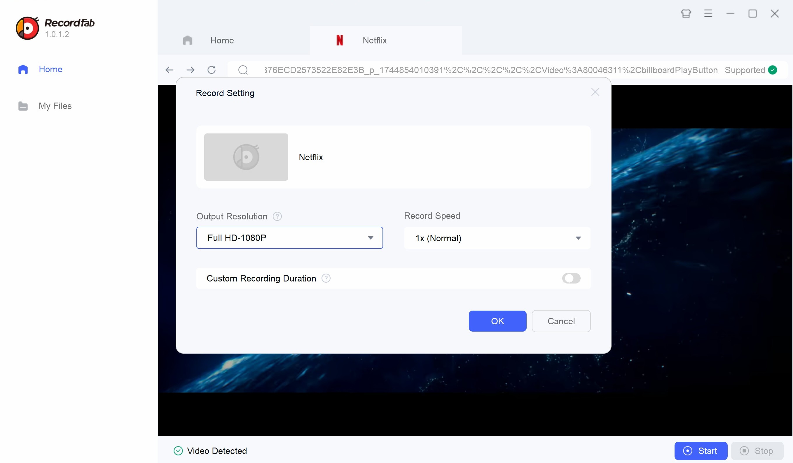 How to Remove Video DRM: step 4 of recordfab