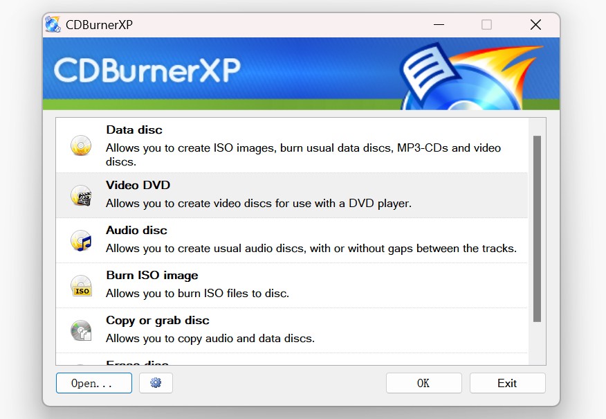 How to Create DVD on CDBurnerXP?