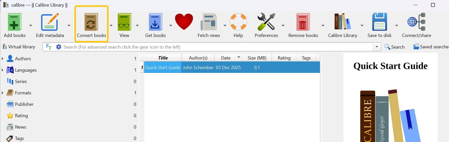 Convert Kindle Book to PDF with Calibre