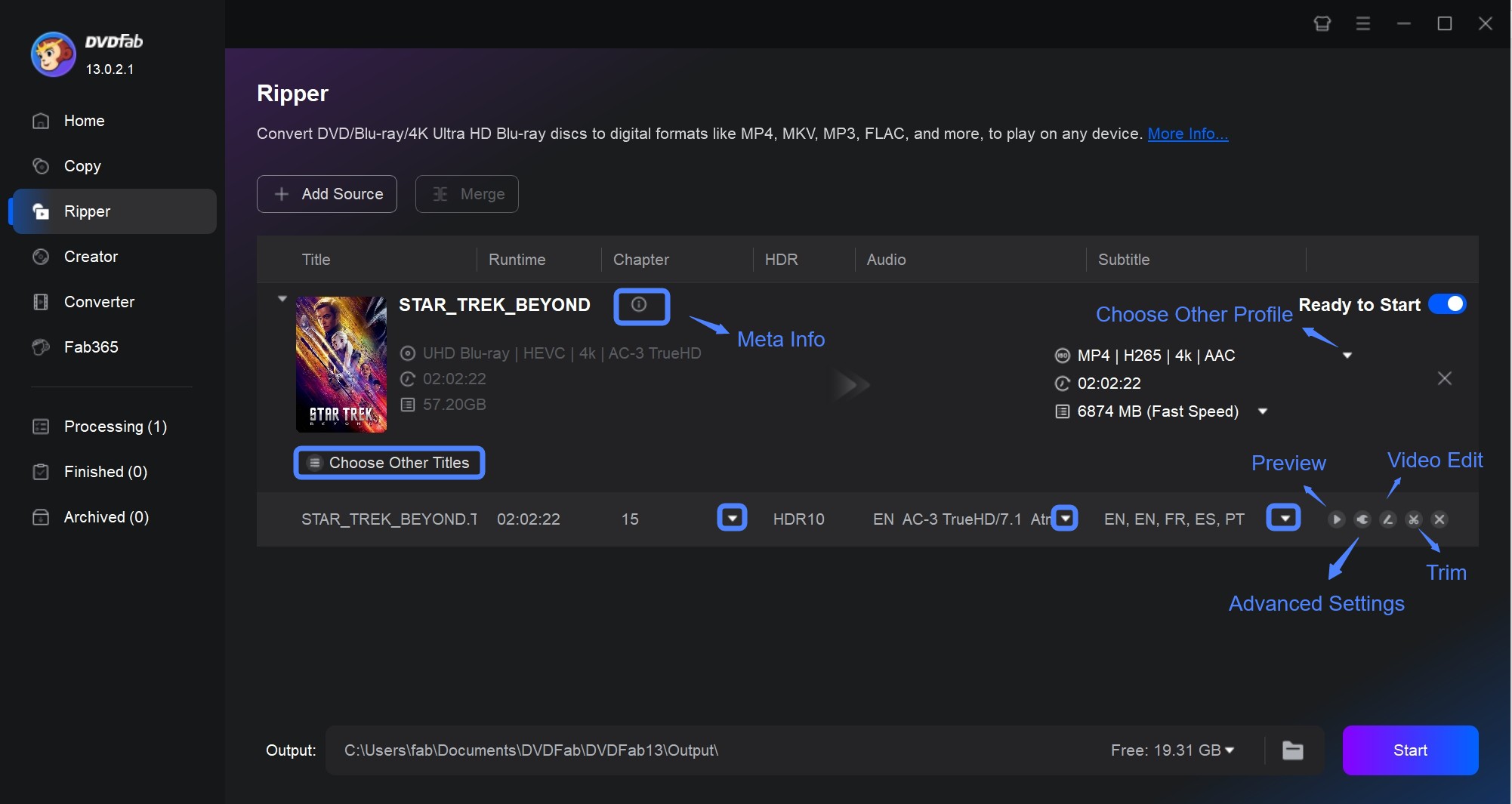 convert 4k Blu-ray to 1080p with DVDFab