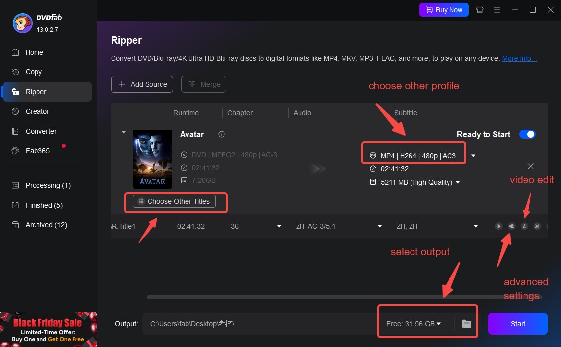 How To Rip DVD to Other Formats With DVDFab Ripper