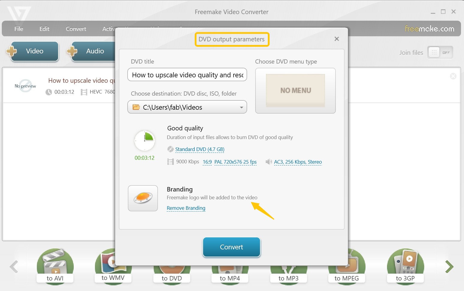 How to Convert MKV to DVD with Freemake Video Converter