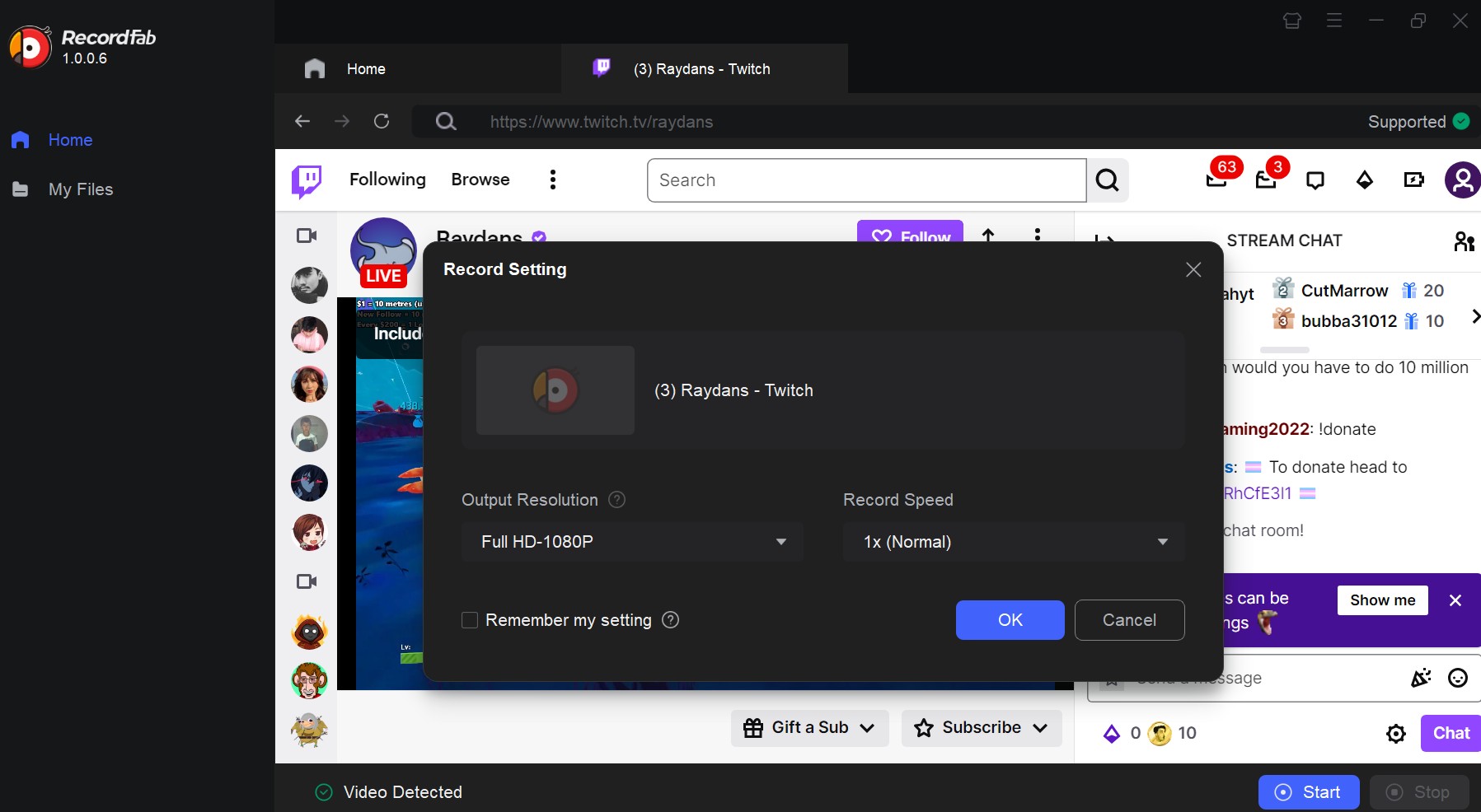 how to record twitch live stream on windows