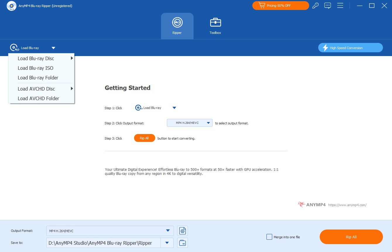rip blu-ray on mac with anymp4 blu-ray ripper