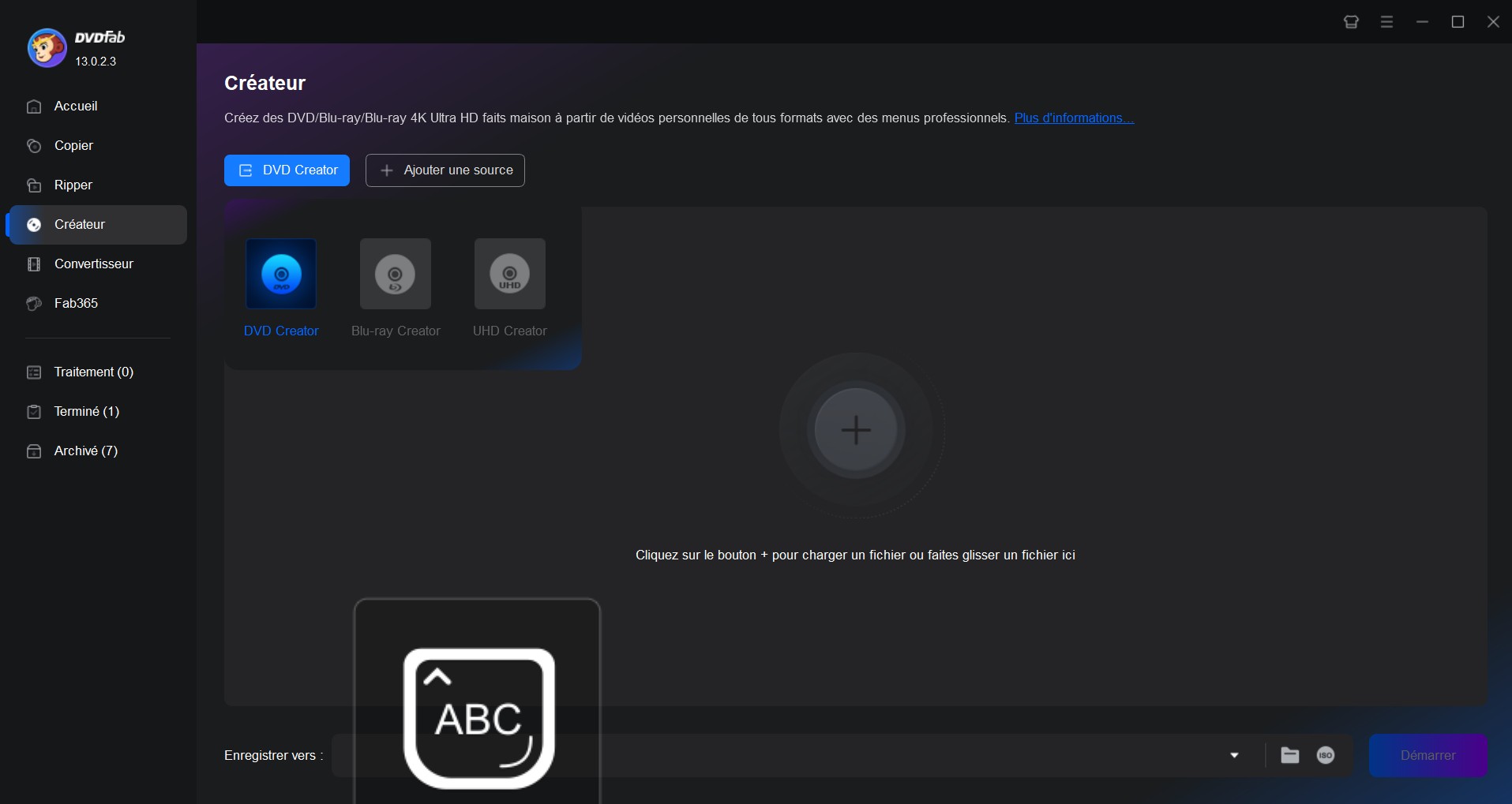 convertir AVI en DVD avec DVDFab DVD Creator