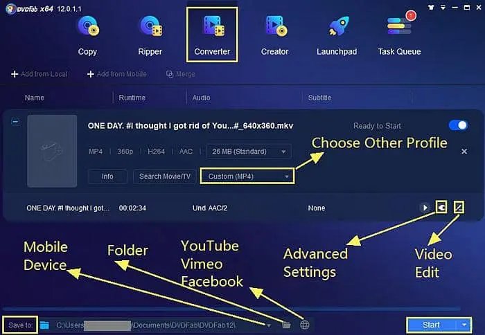 Télécharger des films MKV - Lire MKV - Convertir MKV en MP4:4. Comment convertir MKV en MP4