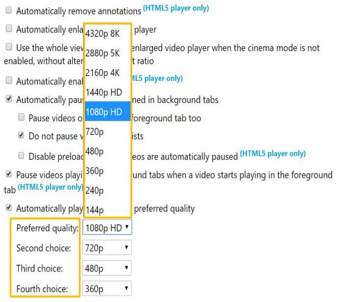 Enhancer for YouTube Chrome/FireFox/Safari/Opera et autres sites Web de streaming:(2) Optimiseur pour YouTube Chrome