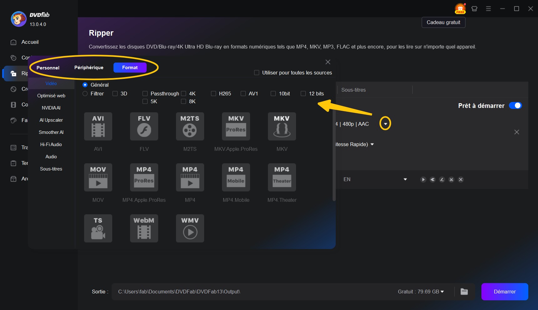 Comment convertir l'ISO en formats numériques à l'aide de DVDFab DVD Ripper ?