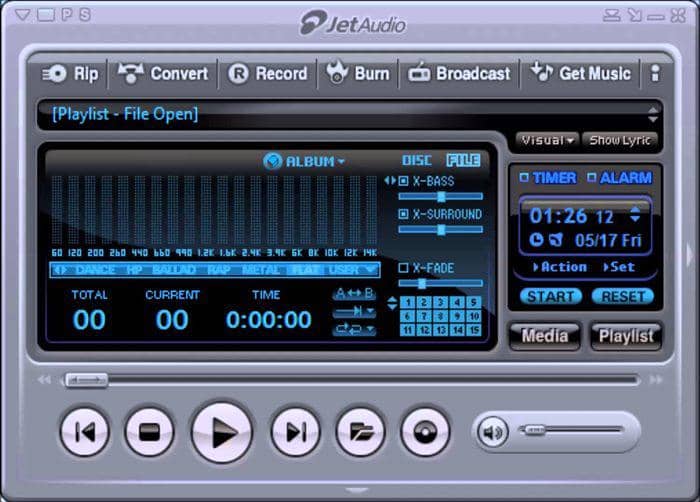 Top 10 des meilleurs lecteurs de musique pour Windows 10:5. Jet Audio
