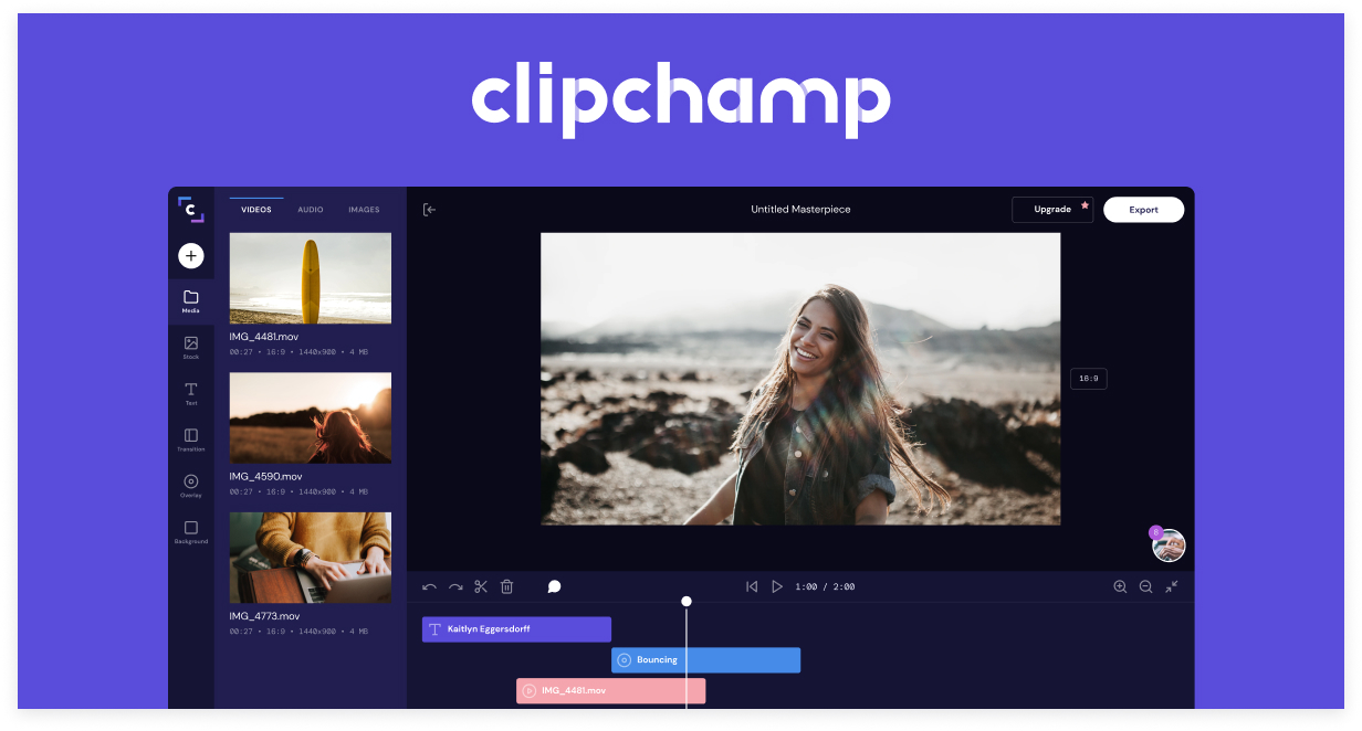 free video editing software:Clipchamp-All In One Service