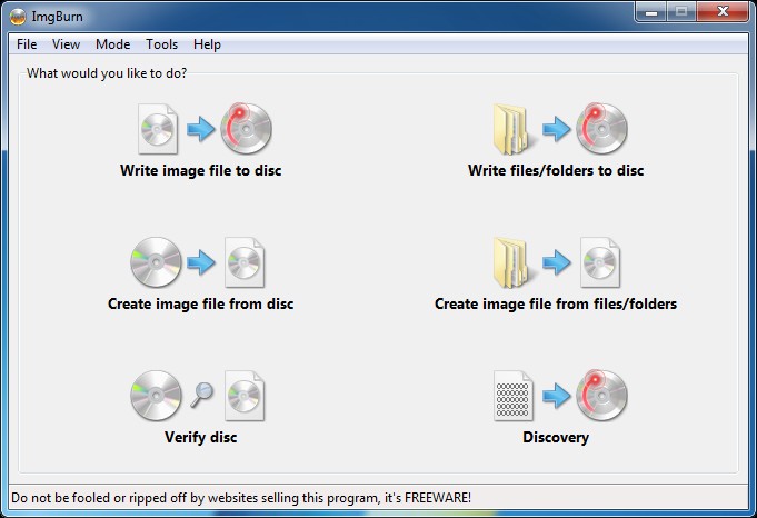 How to burn a blu ray disc with ImgBurn?