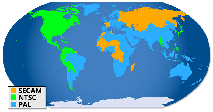 ntsc vs pal:2. Pal vs NTSC Regions