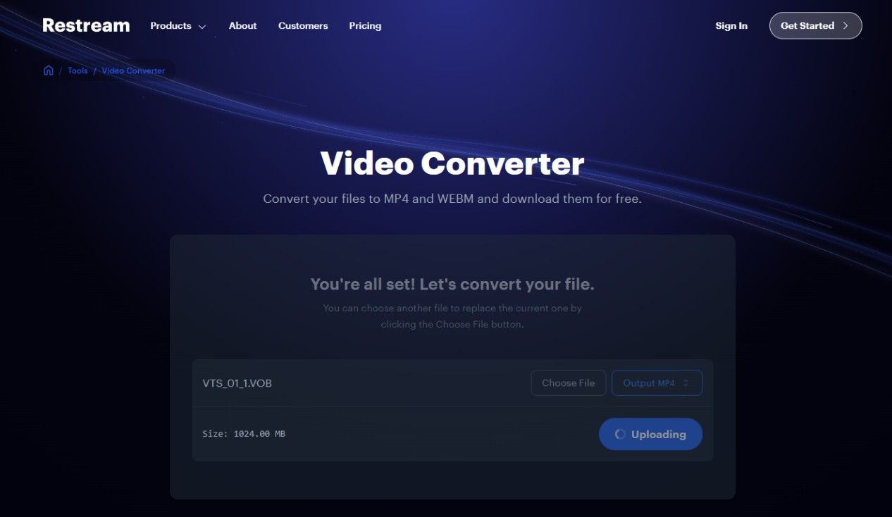 How to convert DVD to MP4 online for free via Restream