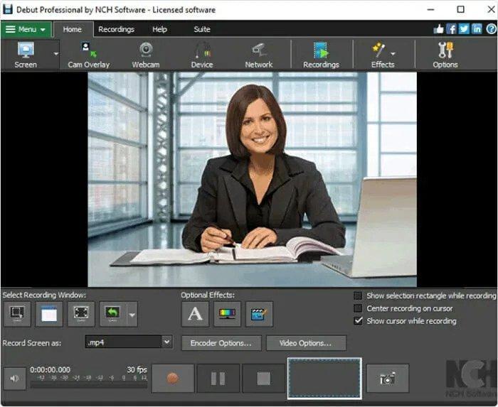 meilleurs logiciels d'enregistrement d'écran:5. Debut Video Capture