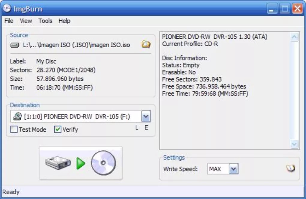 Best Free ISO Burning software: 2.4 ImgBurn