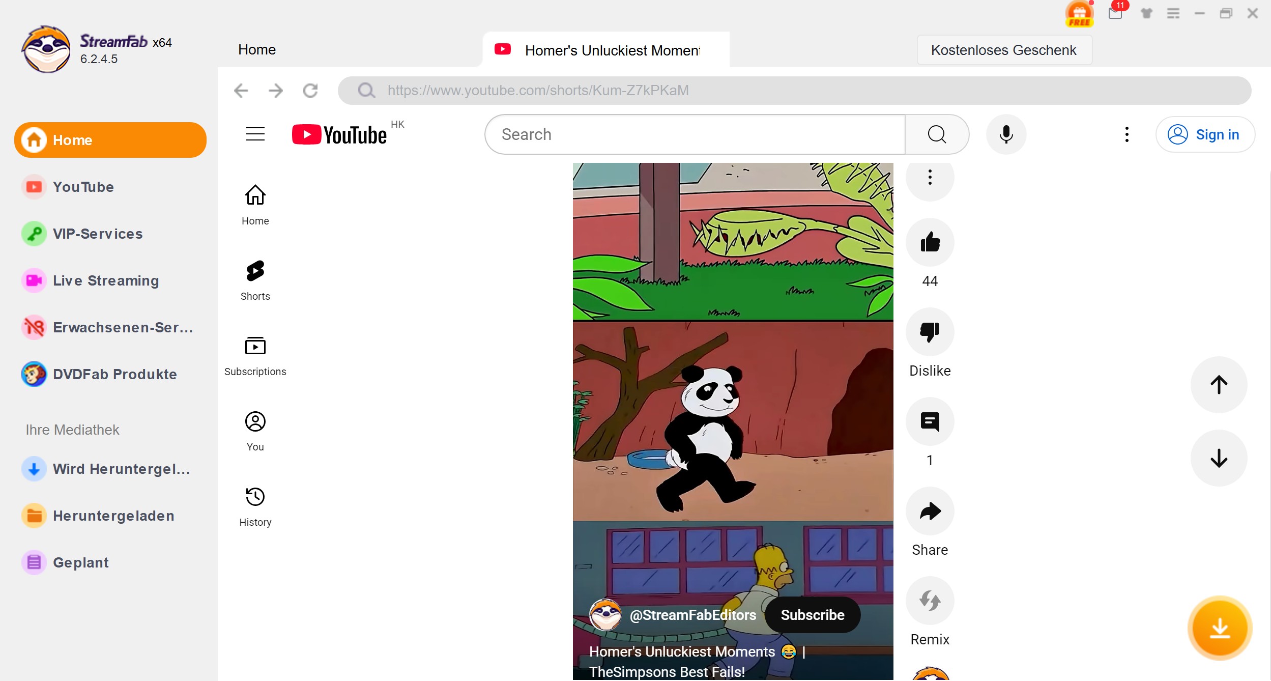 Stabile Alternative zu ClipGrab: StreamFab Video Downloader
