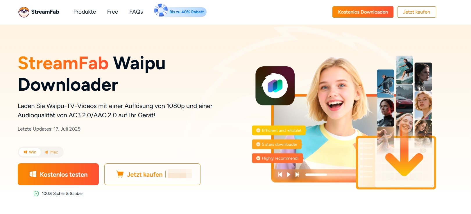 Alternative: Waipu TV aufnehmen ohne Werbung mit StreamFab