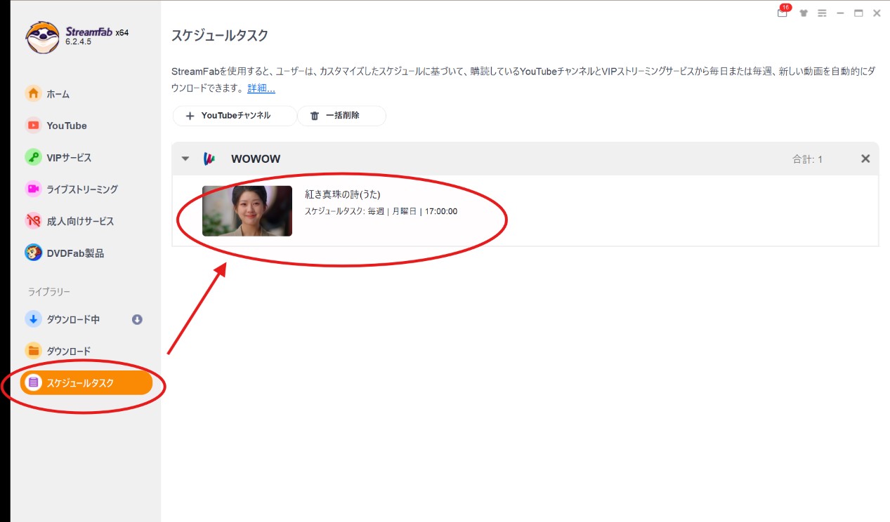 StreamFab WOWOW ダウンローダーの強大な機能