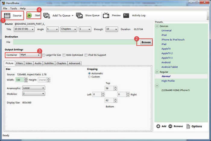 copier dvd avec handbrake